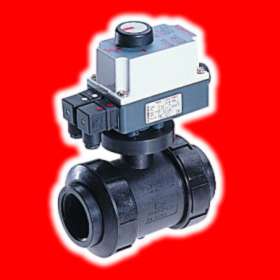 Electric actuators for plastic valves